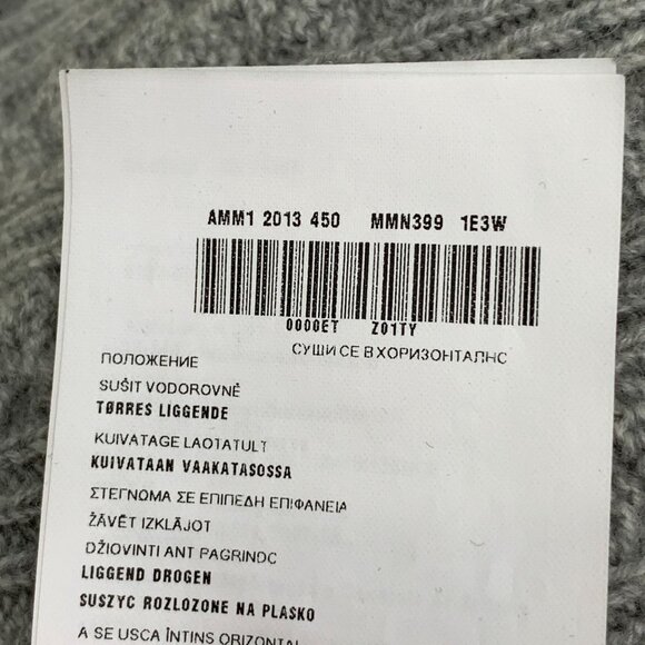 Miu Miu Grey Cashmere Cable-Knit Sweater S Round Neck Long Sleeve Knitwear Made - Picture 7 of 8